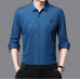 New Men's Dress Shirts Formal Business Long Sleeves Printed Casual Shirts Tops