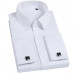 Mens Dress Shirts Long Sleeves French Cuff Formal Business With Cufflinks Shirts