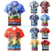 Men's Hawaiian Tropical Luau Aloha Beach Party Button Up Casual Dress Shirts