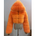 New Fashion Winter Warm Women Faux Fur Hooded Short Furry Jacket Fur Trim Coats