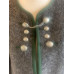 Grey Alpaca Wool Blend Tyrol Jacket w/Green Trim Metal Buttons - lined Sz 8