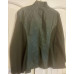 Genuine Green Leather Ponte Knit Zip Jacket Blazer Size 1X