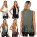 Women's Coats Fashion Waistcoat Carnival Jackets Party Vest Top Tassel Costume