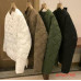 Women Rhombus Corduroy Cotton Padded Jacket Round Toe Warm Winter Coats Outwears