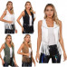 Women's Coats Fashion Waistcoat Carnival Jackets Party Vest Top Tassel Costume