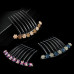 High quality 7 Tooth  Rhinestone French Twist Comb Hair Clip Hair Side Combs 