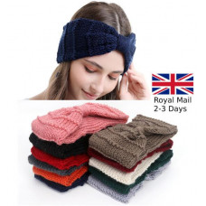 Women Ladies Winter Knot Knit Knitted Warm Soft Rib Headband Headwrap Ear Band