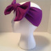 Large Bow Headband Stretch Hairband Head Wrap Covering Wide Banded Purple