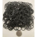 12 Pack SMALL BLACK RUBBER BANDS .~ Total 3000 pic