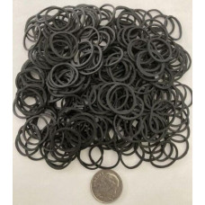 12 Pack SMALL BLACK RUBBER BANDS .~ Total 3000 pic