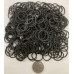 12 Pack SMALL BLACK RUBBER BANDS .~ Total 3000 pic