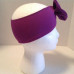 Large Bow Headband Stretch Hairband Head Wrap Covering Wide Banded Purple