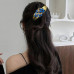 4Pcs Flower Crystal Hair Clips French Duckbill Claws Accessories for Women Girls