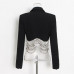 Women Casual Suit Autumn Long-sleeved Cardigan Suit Two-piece Short Skirt Jacket