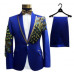 New Men Sequins Blazer Pants Long Trouser Coat handmade Jacket Suit Bowtie FUC