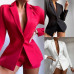 Women Ladies Blazer Suit Co-Ord Set Jacket Tops + Shorts 2Pcs Office Work Suit