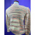 Vintage handknit 60s pastel cardigan sweater orange and yellow