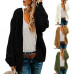 Women Solid Color Bat Sleeve Warm Knitting Cardigan Slim Loose Jacket Coat Tops