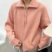 Thicken Wool Sweater Women's Lapel Zipper Knitted Cardigan Jacket Cashmere Outer