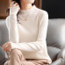 Women's Slim Half-Turtleneck Cashmere Wool Knitted Jumper Pullover Soft Sweaters